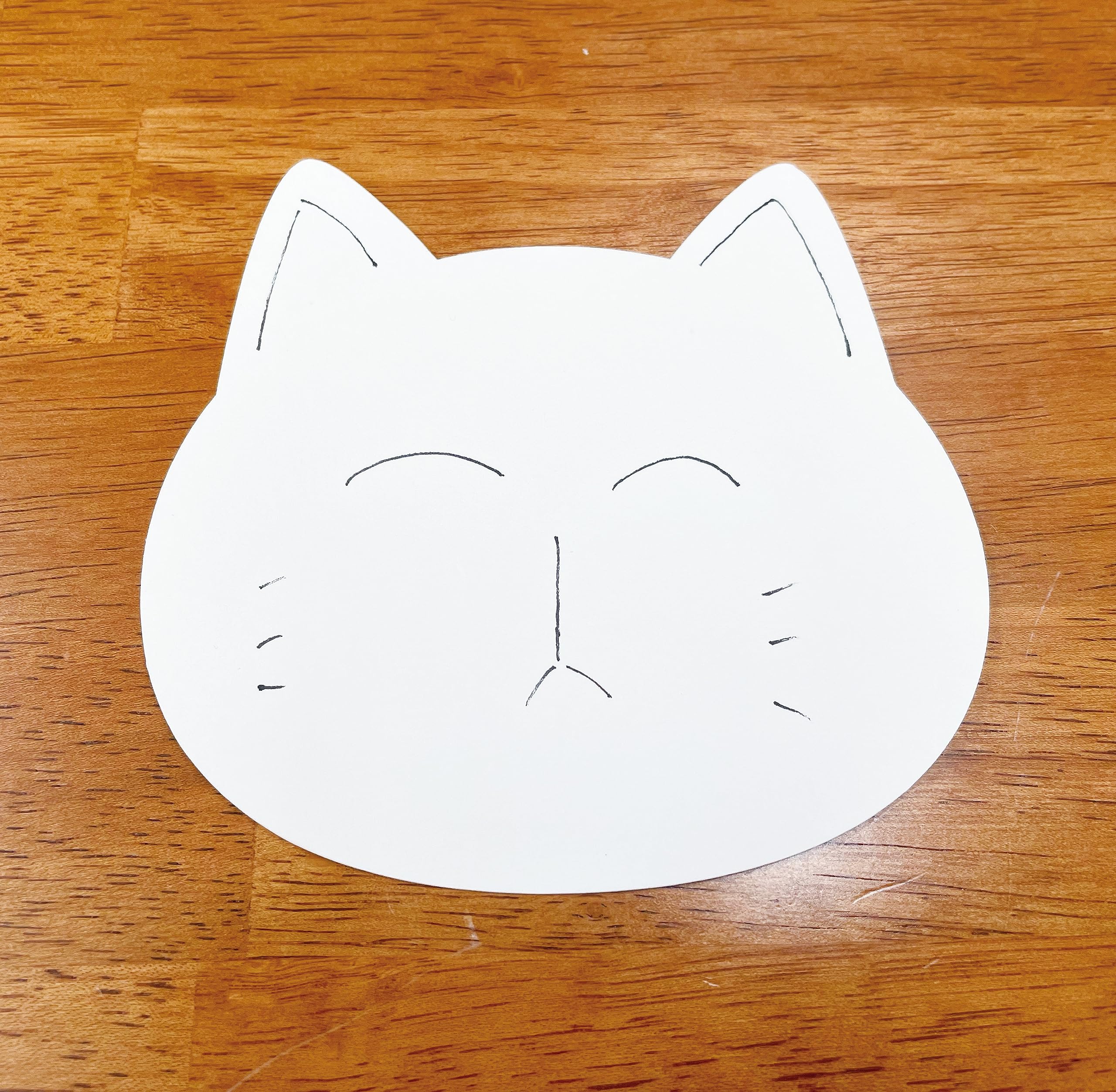 Amazon｜かたちのコースター ねこ【20枚入】＜紙製＞白色（117×105×0.5